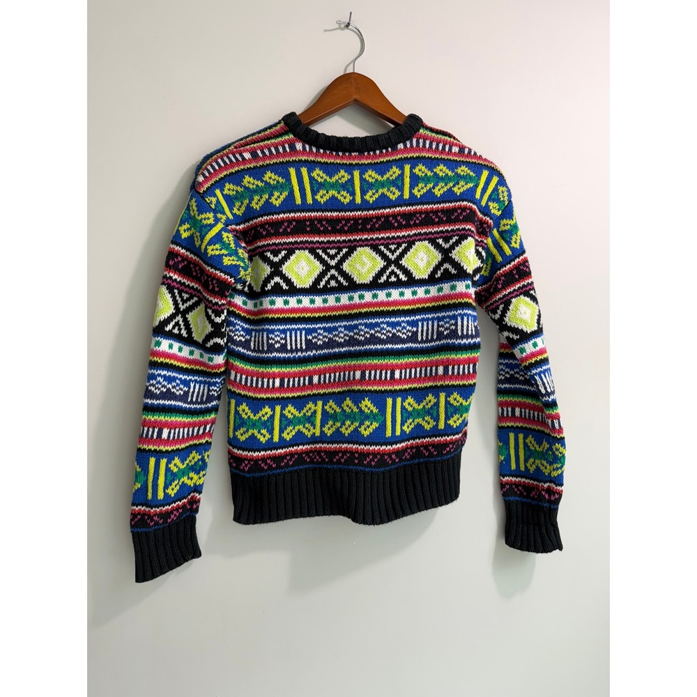 Lauren Ralph Lauren Neon Fair Isle Crewneck Sweater - Picture 1 of 8